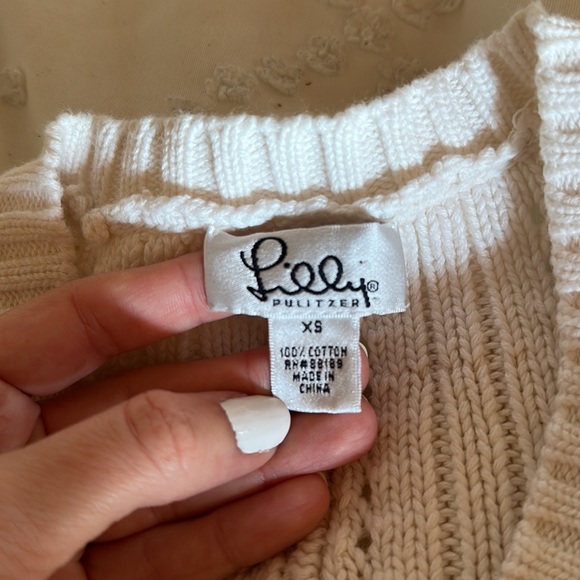 NWOT Lilly Pulitzer Cable Knit Tank - Picture 4 of 6